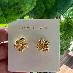 Tory Burch Gold Knot Earrings